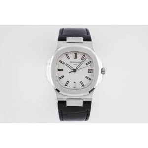 PPF 파텍필립 노틸러스 57111A 화이트다이얼 가죽 스트랩