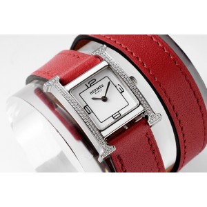 BV/에르메스H아워 더블투어 오랑주 HEURE H DOUBLE JEU 21MM