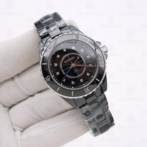 XF/샤넬 세라믹 J12 워치 33mm 쿼츠 블랙 다이아 인디케이터 H5701//