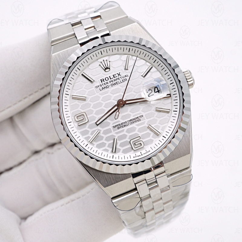 ES/롤렉스 랜드웰러 Oyster Perpetual Land-Dweller 40mm 실버