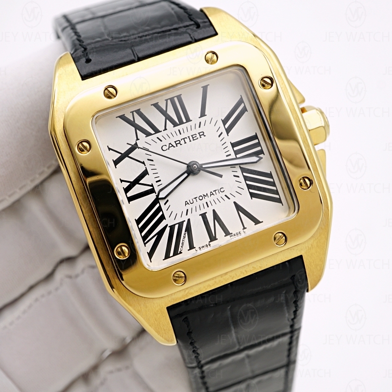 TW/ 까르띠에 산토스 100 워치 옐로우 골드  라지/