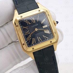 F1/까르띠에 산토스 뒤몽 라지 옐로우골드 딥블루 (개선반)