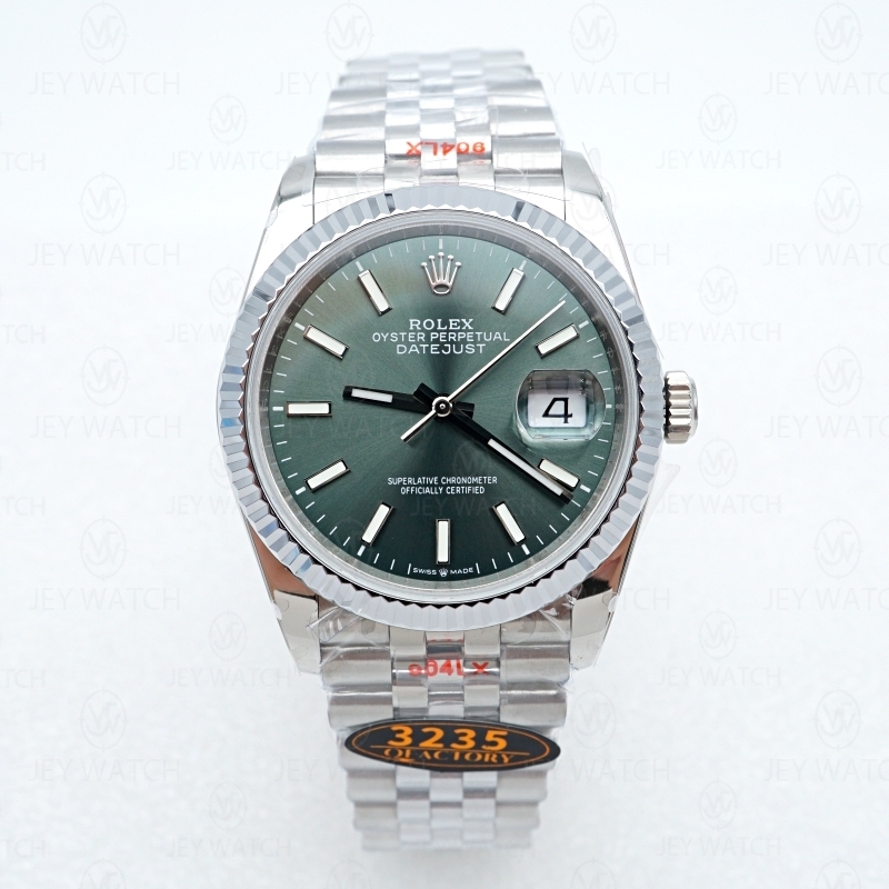 QF/ 롤렉스 데이저스트 주빌리 그린 썬레이 36mm  126334